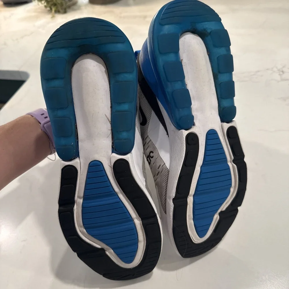 boys nike air max 270 size 6.5 No Tie Laces